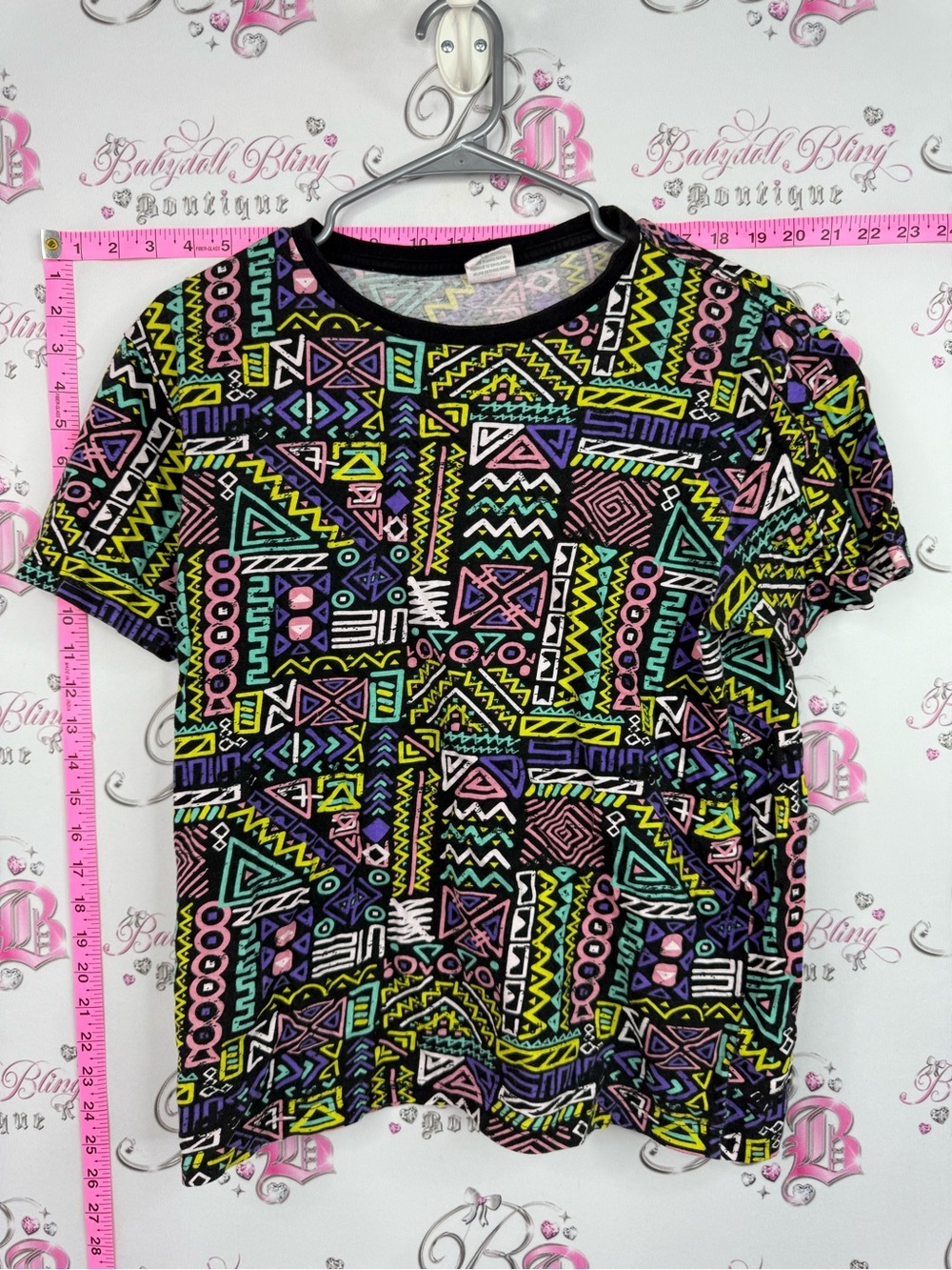 Urban heritage tshirt to Aztec multi color rainbow tiki